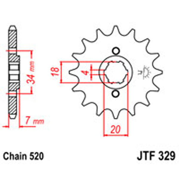 JT JT Gear Box Sprockets G/B 329-14T HON